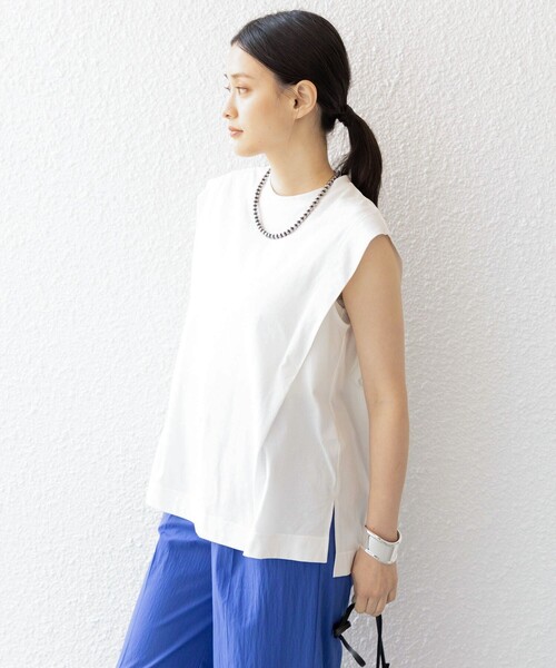 Tシャツ・カットソー [peinture] Princess Sleeveless Top SHIPS（シップス）の「〈汗染軽減加工〉フレンチスリーブ プル