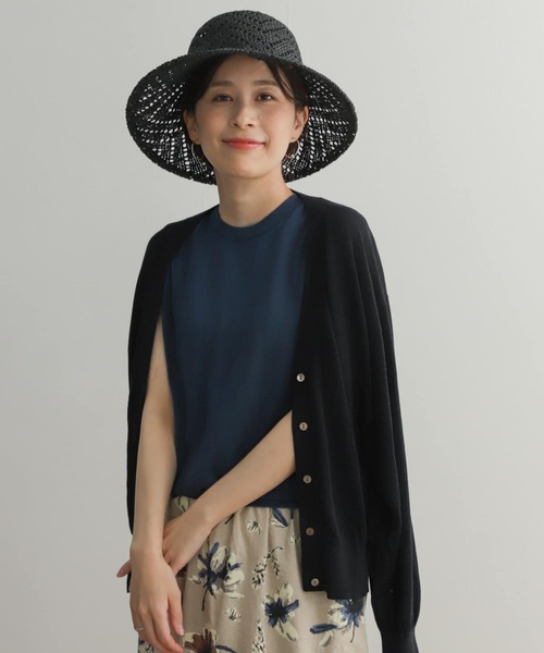 URBAN RESEARCH DOORS（アーバンリサーチドアーズ）の「ウォッシャブルニットVネックカーディガン（カーディガン/ボレロ・レディース・ベージュ/ブラック・MEDIUM）」の7枚目の写真