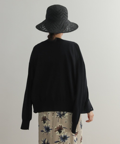 URBAN RESEARCH DOORS（アーバンリサーチドアーズ）の「ウォッシャブルニットVネックカーディガン（カーディガン/ボレロ・レディース・ベージュ/ブラック・MEDIUM）」の8枚目の写真