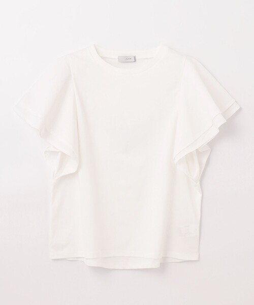 ANY(エニィ)の「【シワになりにくい】ダブルフレアスリーブカットソー(Tシャツ/カットソー・レディース・グリーン系/ブラック系/ダークブラウン系/アイボリー系・3/2)」の10枚目の写真