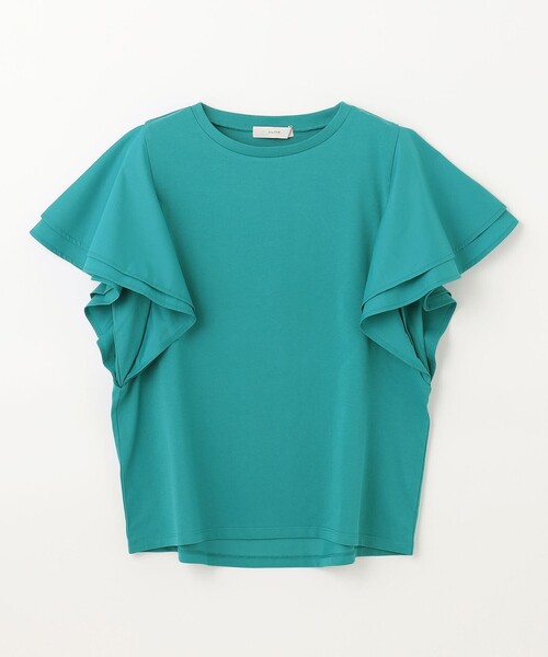 ANY(エニィ)の「【シワになりにくい】ダブルフレアスリーブカットソー(Tシャツ/カットソー・レディース・グリーン系/ブラック系/ダークブラウン系/アイボリー系・3/2)」の11枚目の写真
