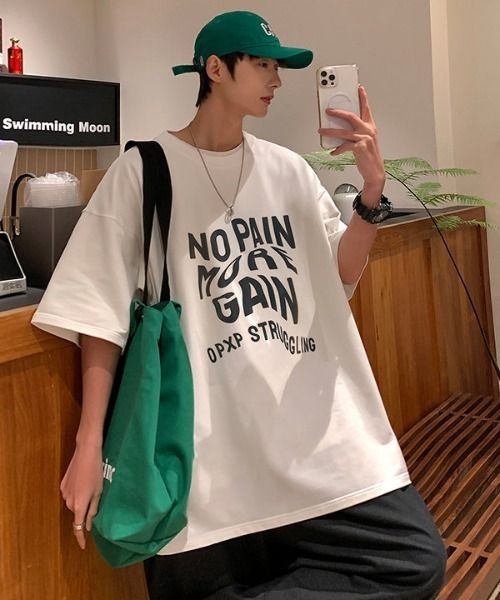 MGV（エムジーヴィー）の「フロントレタリングTシャツ（Tシャツ/カットソー・メンズ・ホワイト/ブルー/ブラック・MEDIUM/LARGE/X-LARGE）」の6枚目の写真