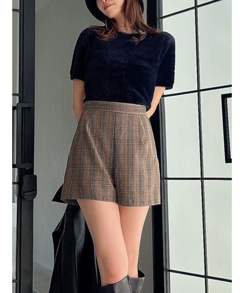 RESEXXY（リゼクシー）の「ミニシャギーニットトップス（ニット/セーター・レディース・ブルー/ホワイト/ブラック・FREE）」の3枚目の写真