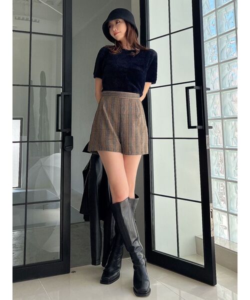 RESEXXY（リゼクシー）の「ミニシャギーニットトップス（ニット/セーター・レディース・ブルー/ホワイト/ブラック・FREE）」の7枚目の写真