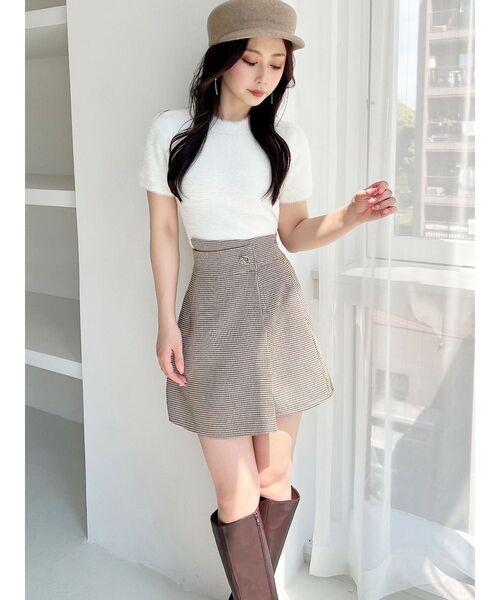 RESEXXY（リゼクシー）の「ミニシャギーニットトップス（ニット/セーター・レディース・ブルー/ホワイト/ブラック・FREE）」の10枚目の写真