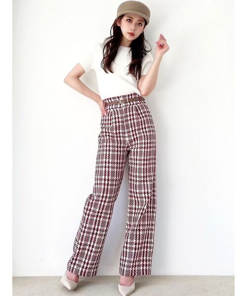 RESEXXY（リゼクシー）の「ミニシャギーニットトップス（ニット/セーター・レディース・ブルー/ホワイト/ブラック・FREE）」の15枚目の写真