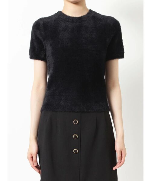 RESEXXY（リゼクシー）の「ミニシャギーニットトップス（ニット/セーター・レディース・ブルー/ホワイト/ブラック・FREE）」の20枚目の写真