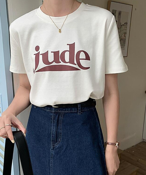 Girly Doll(ガーリードール)の「レトロロゴプリントTシャツ(Tシャツ/カットソー・レディース・ブラック/ホワイト/グレー/ピンク・M/L)」の2枚目の写真