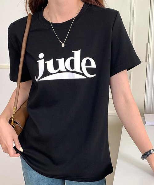 Girly Doll(ガーリードール)の「レトロロゴプリントTシャツ(Tシャツ/カットソー・レディース・ブラック/ホワイト/グレー/ピンク・M/L)」の3枚目の写真