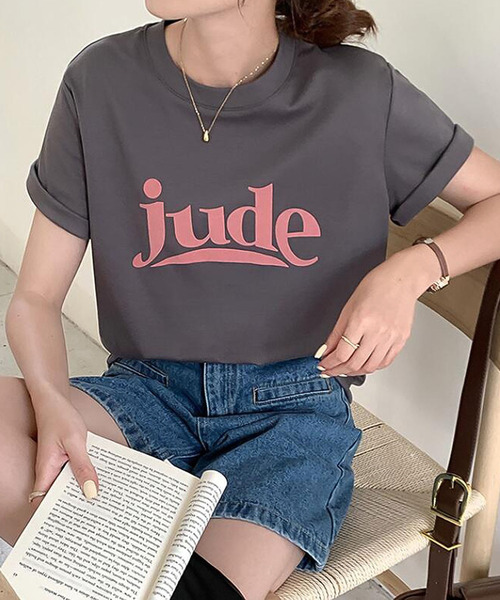 Girly Doll(ガーリードール)の「レトロロゴプリントTシャツ(Tシャツ/カットソー・レディース・ブラック/ホワイト/グレー/ピンク・M/L)」の6枚目の写真
