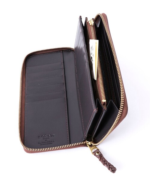 SONNE（ゾンネ）の「【SONNE/ゾンネ】SOM001 LONG ZIP WALLET（財布・メンズ・ブラック/ブラウン・FREE）」の4枚目の写真