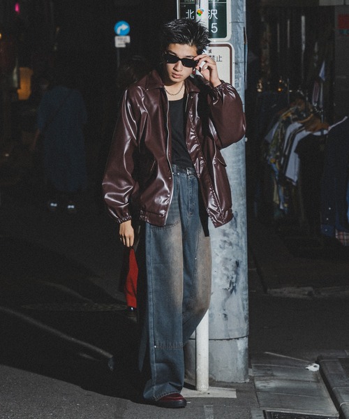 kutir（クティール）の「ビッグシルエットジャケット（ブルゾン・メンズ・ブラック/ダークブラウン・MEDIUM/LARGE/SMALL）」の19枚目の写真