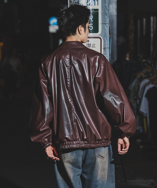 kutir（クティール）の「ビッグシルエットジャケット（ブルゾン・メンズ・ブラック/ダークブラウン・MEDIUM/LARGE/SMALL）」の17枚目の写真