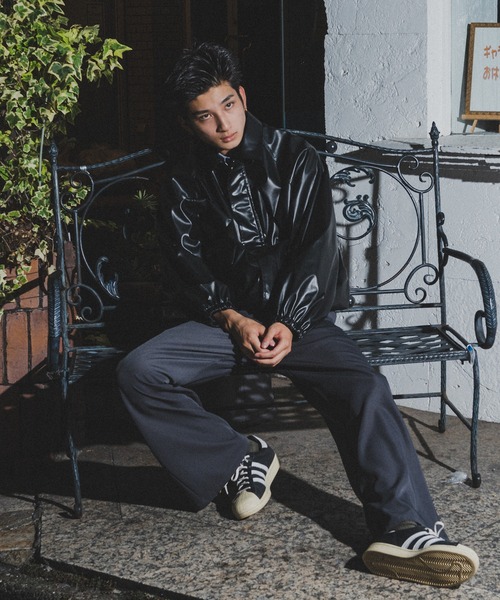 kutir（クティール）の「ビッグシルエットジャケット（ブルゾン・メンズ・ブラック/ダークブラウン・MEDIUM/LARGE/SMALL）」の7枚目の写真