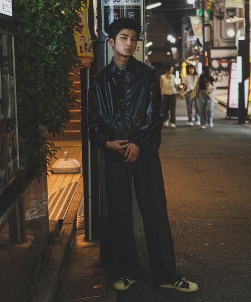 kutir（クティール）の「ビッグシルエットジャケット（ブルゾン・メンズ・ブラック/ダークブラウン・MEDIUM/LARGE/SMALL）」の11枚目の写真