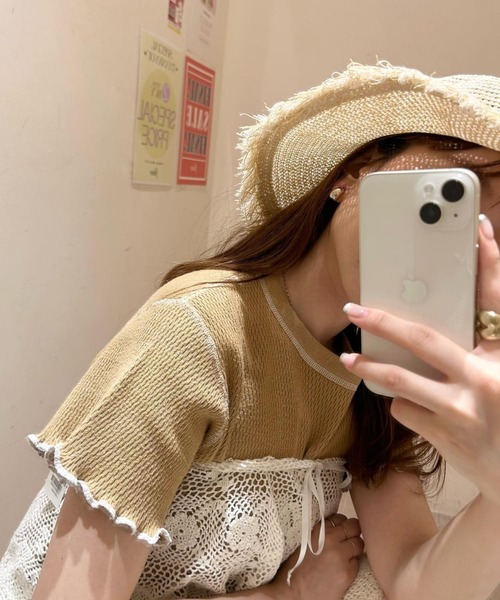 flower（フラワー）の「サニーフリンジハット（ハット・レディース・アイボリー・FREE）」の16枚目の写真