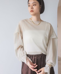 A part by | チュールパフプルオーバー長袖(シャツ/ブラウス)