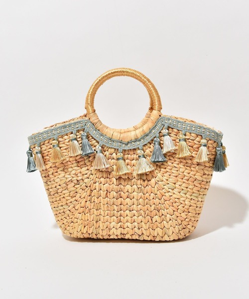 Le Jardin（ルジャルダン）の「【Le Jardin】タッセル かごバッグ ライトグリーン×ゴールド（かごバッグ・レディース・ライトグリーン・FREE）」の3枚目の写真