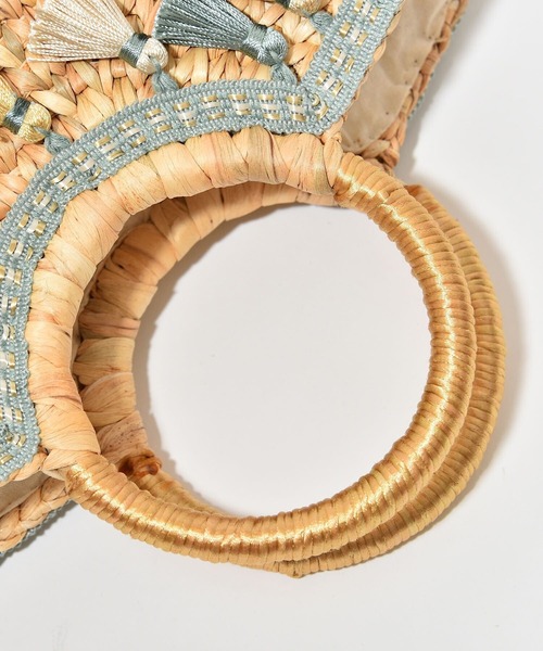 Le Jardin（ルジャルダン）の「【Le Jardin】タッセル かごバッグ ライトグリーン×ゴールド（かごバッグ・レディース・ライトグリーン・FREE）」の6枚目の写真