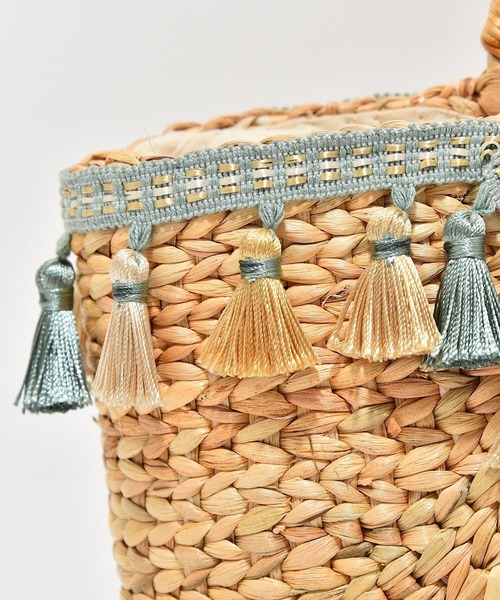 Le Jardin（ルジャルダン）の「【Le Jardin】タッセル かごバッグ ライトグリーン×ゴールド（かごバッグ・レディース・ライトグリーン・FREE）」の7枚目の写真