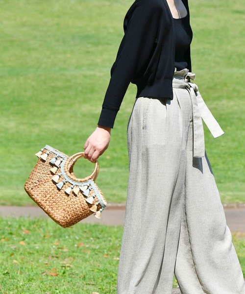 Le Jardin（ルジャルダン）の「【Le Jardin】タッセル かごバッグ ライトグリーン×ゴールド（かごバッグ・レディース・ライトグリーン・FREE）」の9枚目の写真