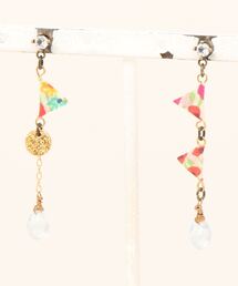 【ouka no mori】flag ピアス LIBERTY Fabric使用