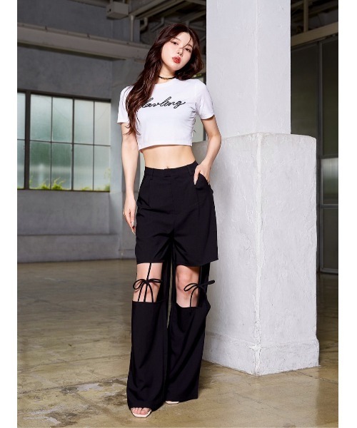 Darich（ダーリッチ）の「ロープグラフィックショートTシャツ（Tシャツ/カットソー・レディース・ホワイト/サックスブルー/ブラック・FREE）」の17枚目の写真