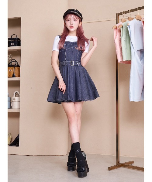 Darich（ダーリッチ）の「ロープグラフィックショートTシャツ（Tシャツ/カットソー・レディース・ホワイト/サックスブルー/ブラック・FREE）」の15枚目の写真