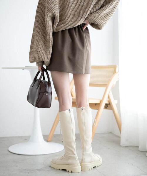 WEGO（ウィゴー）の「WEGO/スリットレイヤードスカパン（スカート・レディース・ライトブラウン/ブラック・FREE）」の16枚目の写真