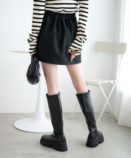 WEGO（ウィゴー）の「WEGO/スリットレイヤードスカパン（スカート・レディース・ライトブラウン/ブラック・FREE）」の11枚目の写真