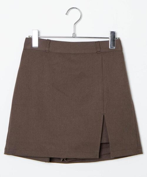 WEGO（ウィゴー）の「WEGO/スリットレイヤードスカパン（スカート・レディース・ライトブラウン/ブラック・FREE）」の19枚目の写真
