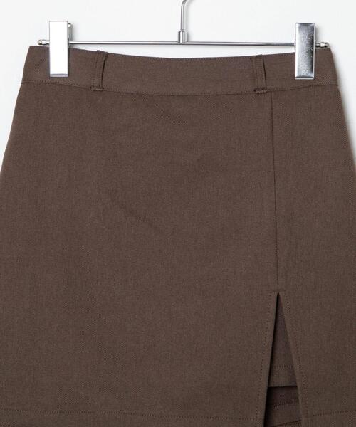 WEGO（ウィゴー）の「WEGO/スリットレイヤードスカパン（スカート・レディース・ライトブラウン/ブラック・FREE）」の20枚目の写真