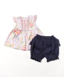[ベビー]カメリアブーケプリントチュニック＆パンツセット
