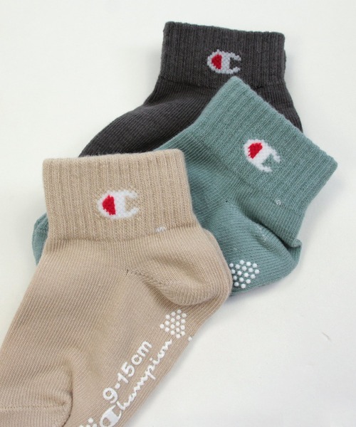 Champion(チャンピオン)の「champion / チャンピオン ソックス3足セット(ソックス/靴下・キッズ・ホワイト/ベージュ・9-14cm)」の1枚目の写真