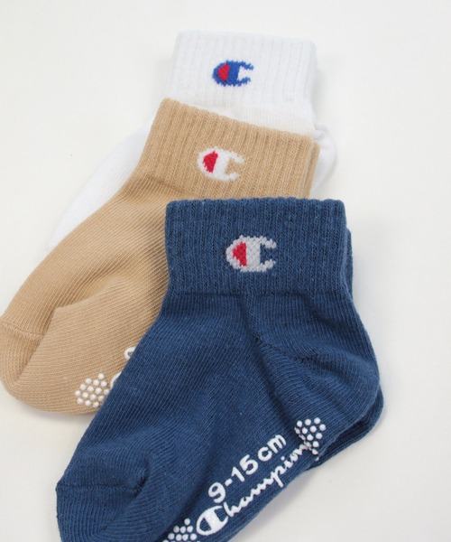 Champion(チャンピオン)の「champion / チャンピオン ソックス3足セット(ソックス/靴下・キッズ・ホワイト/ベージュ・9-14cm)」の2枚目の写真