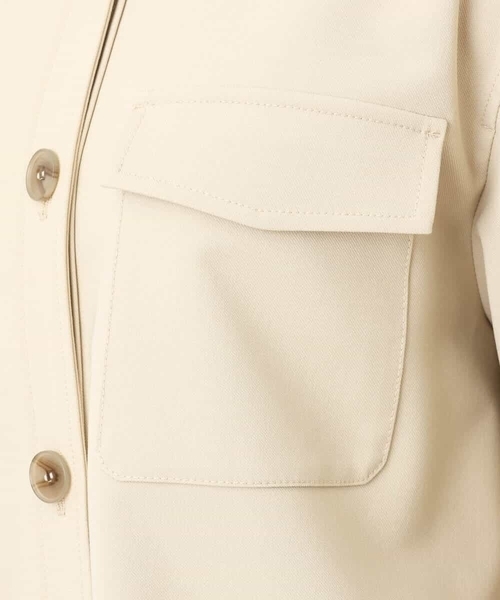 MK MICHEL KLEIN(エムケーミッシェルクラン)の「ツイル地シャツジャケット/洗える(その他アウター・レディース・ベージュ/ブラウン・38)」の5枚目の写真