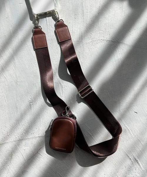 サイズ調節可能】ポーチ付きモバイルストラップ 972390（スマホグッズ