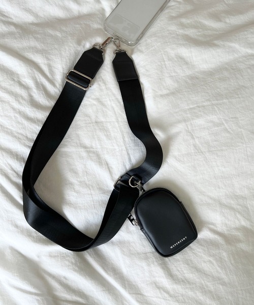 サイズ調節可能】ポーチ付きモバイルストラップ 972390（スマホグッズ