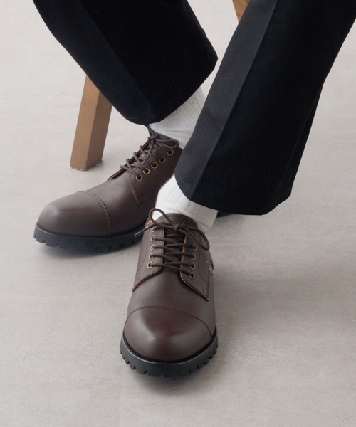 PADRONE】別注 DERBY STRAIGHT TIP SHOES PX7358-2016-14C