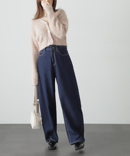 FREE'S MART（フリーズマート）の「◆［ＷＥＢ限定］ポップコーンフェザー前後２ＷＡＹカーディガン（カーディガン/ボレロ・レディース・ピンク/ホワイト/ブルー/イエロー/ベージュ・FREE）」の12枚目の写真