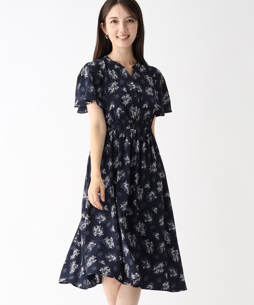 5color フレアスリーブ ワンピース ドレス ミドル丈 ANS0123W0054_zo_a008.jpg