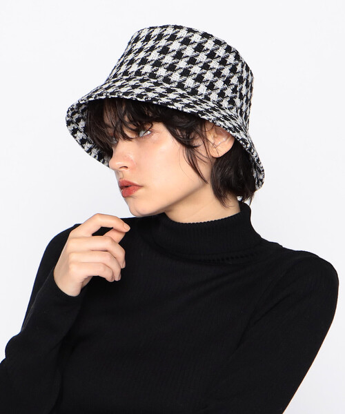 COMME CA ISM（コムサイズム）の「ツイード　バケットハット（ハット・レディース・ブラック系その他/グリーン系その他/オフホワイト/ブラック・FREE）」の4枚目の写真