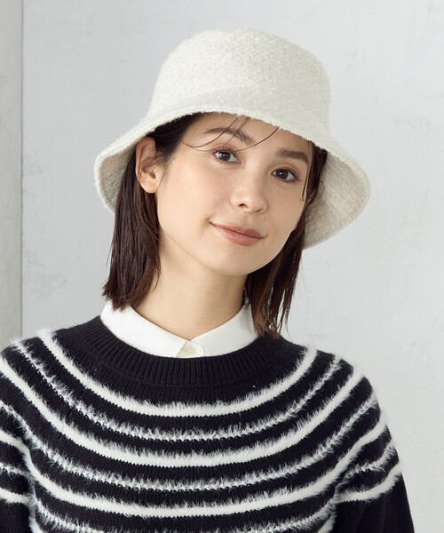 COMME CA ISM（コムサイズム）の「ツイード　バケットハット（ハット・レディース・ブラック系その他/グリーン系その他/オフホワイト/ブラック・FREE）」の20枚目の写真