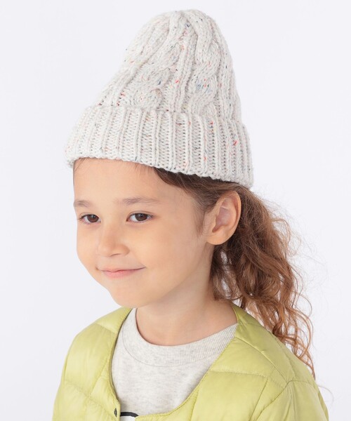 SHIPS（シップス）の「SHIPS KIDS:ネップ ビーニー（ニットキャップ/ビーニー・キッズ・レッド系その他/アイボリー・ONE SIZE）」の2枚目の写真
