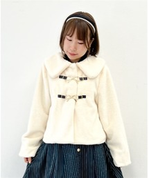 axes femme POETIQUE | リボン金具ファーコート(ダッフルコート)
