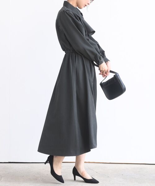 rps（アールピーエス）の「ベルト付きボータイワンピース（ワンピース・レディース・グレイッシュベージュ/ピンクベージュ/ブラック・フリー）」の7枚目の写真