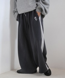 NILWAY | 花刺繍サイドライン袴スウェットパンツ(スウェットパンツ)
