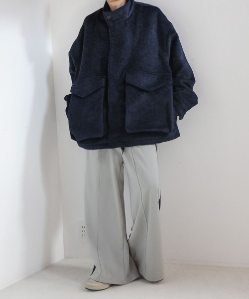 NILWAY（ニルウェイ）の「花刺繍サイドライン袴スウェットパンツ（スウェットパンツ・メンズ・アイボリー/チャコール/ライトグレー・SMALL/LARGE/MEDIUM）」の8枚目の写真