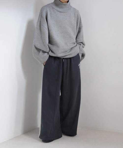 NILWAY（ニルウェイ）の「花刺繍サイドライン袴スウェットパンツ（スウェットパンツ・メンズ・アイボリー/チャコール/ライトグレー・SMALL/LARGE/MEDIUM）」の11枚目の写真