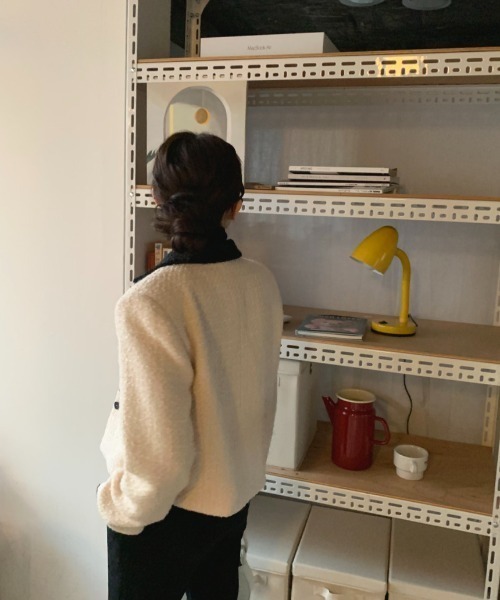 N.s（エヌドットエス）の「コントラスト配色ボタンジャケット（その他アウター・レディース・ホワイト/ブラック・FREE）」の16枚目の写真